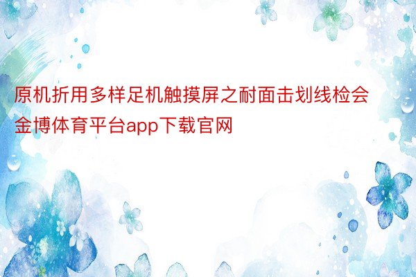 原机折用多样足机触摸屏之耐面击划线检会金博体育平台app下载官网