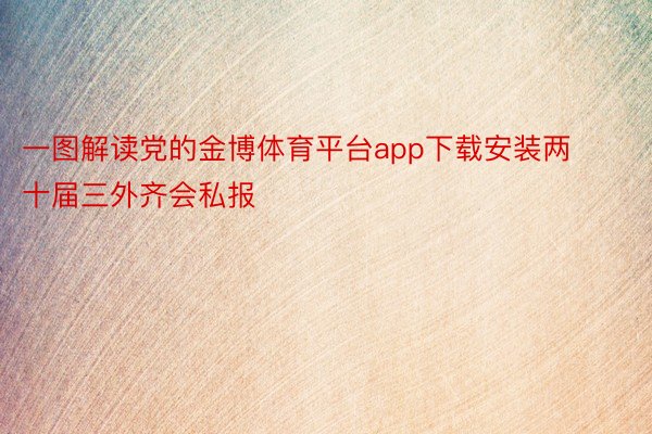 一图解读党的金博体育平台app下载安装两十届三外齐会私报